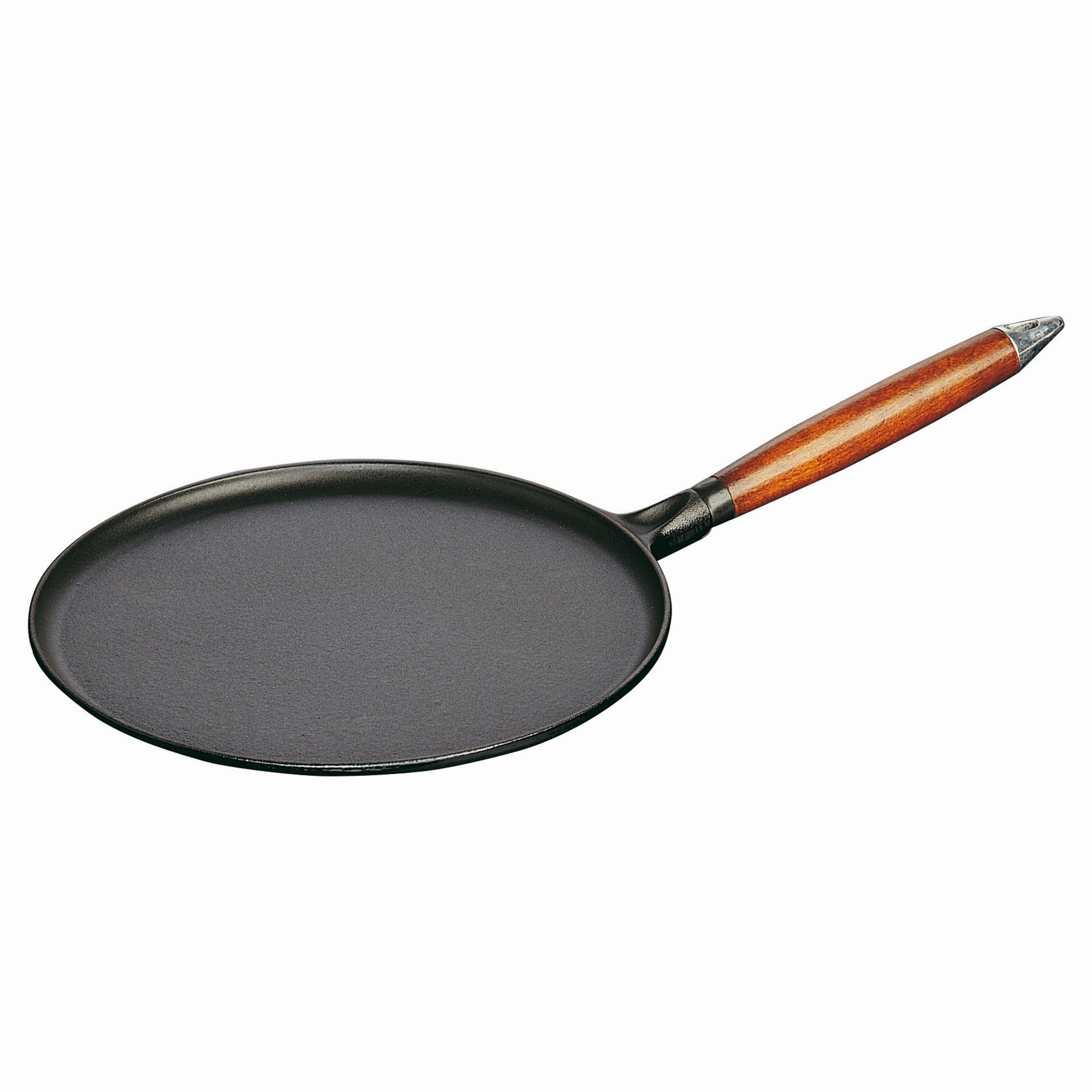 Staub Cast Iron 11-inch Crepe Pan with Spreader & Spatula - Matte Black Cookware holiday sale