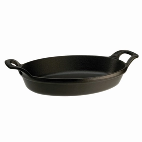 Staub Cast Iron 11-inch x 8-inch Oval Baking Dish - Matte Black Bakeware online promo