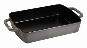 Staub Cast Iron 12-inch x 8-inch Roasting Pan Cookware holiday sale