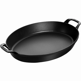 Staub Cast Iron 14.5-inch X 11.2-inch Oval Baking Dish Bakeware online promo