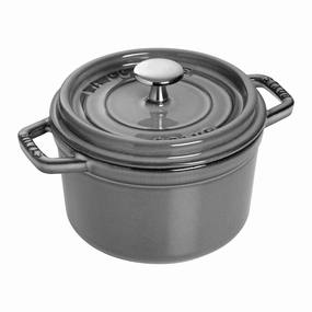 Staub Cast Iron 1.25-qt Round Cocotte Cookware holiday sale