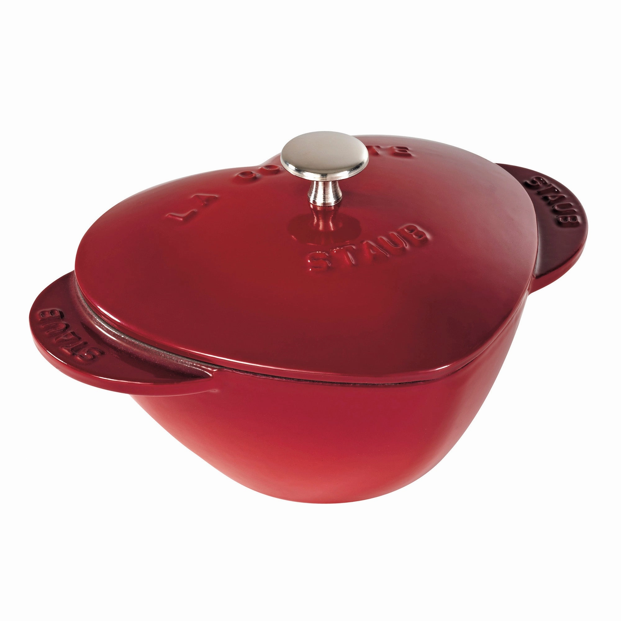 Staub Cast Iron 1.75-qt Heart Cocotte - Cherry Cookware holiday sale