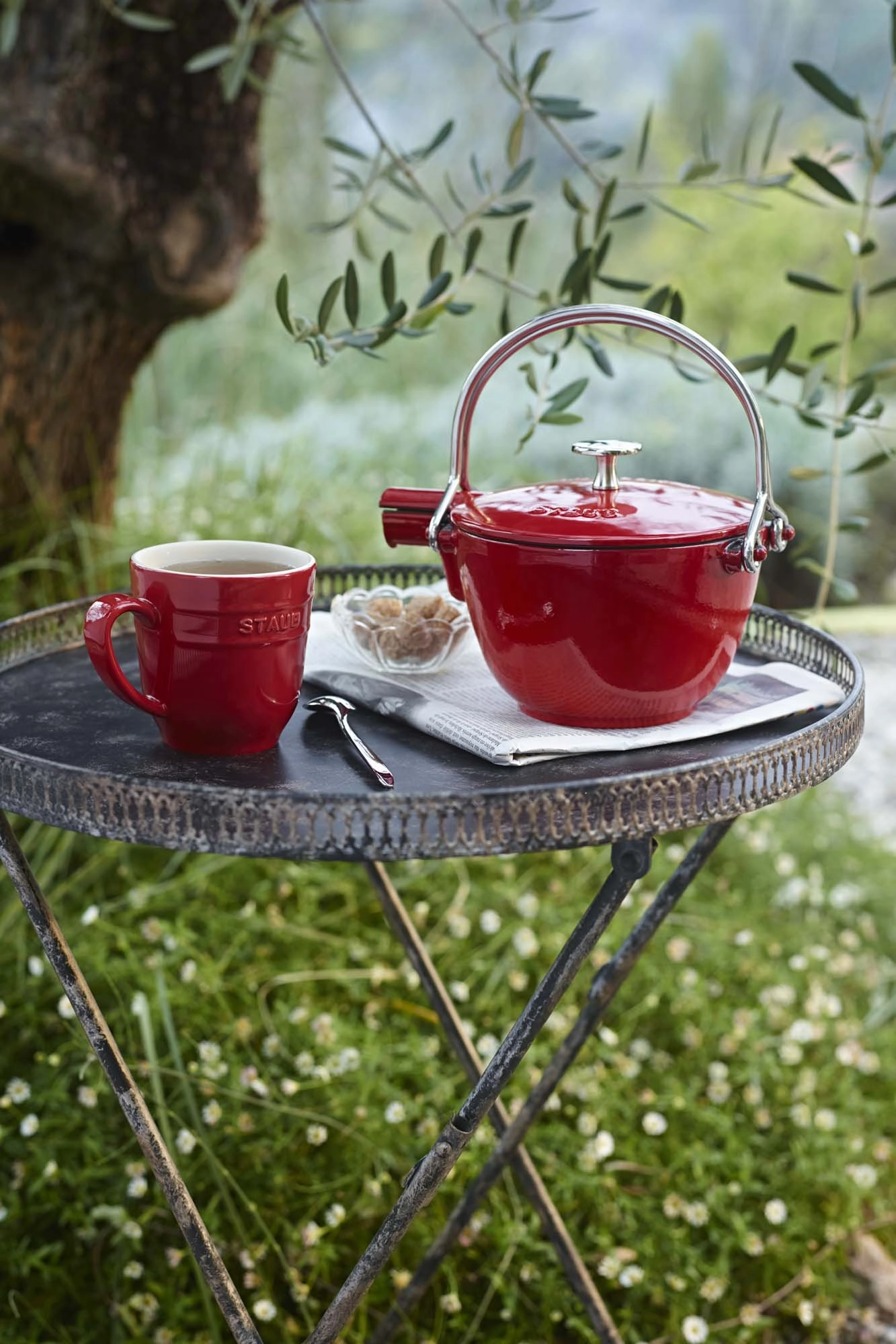 Staub Cast Iron 1-qt Round Tea Kettle