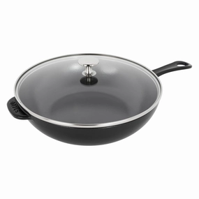 Staub Cast Iron 2.9-qt Daily Pan with Glass Lid Cookware holiday sale
