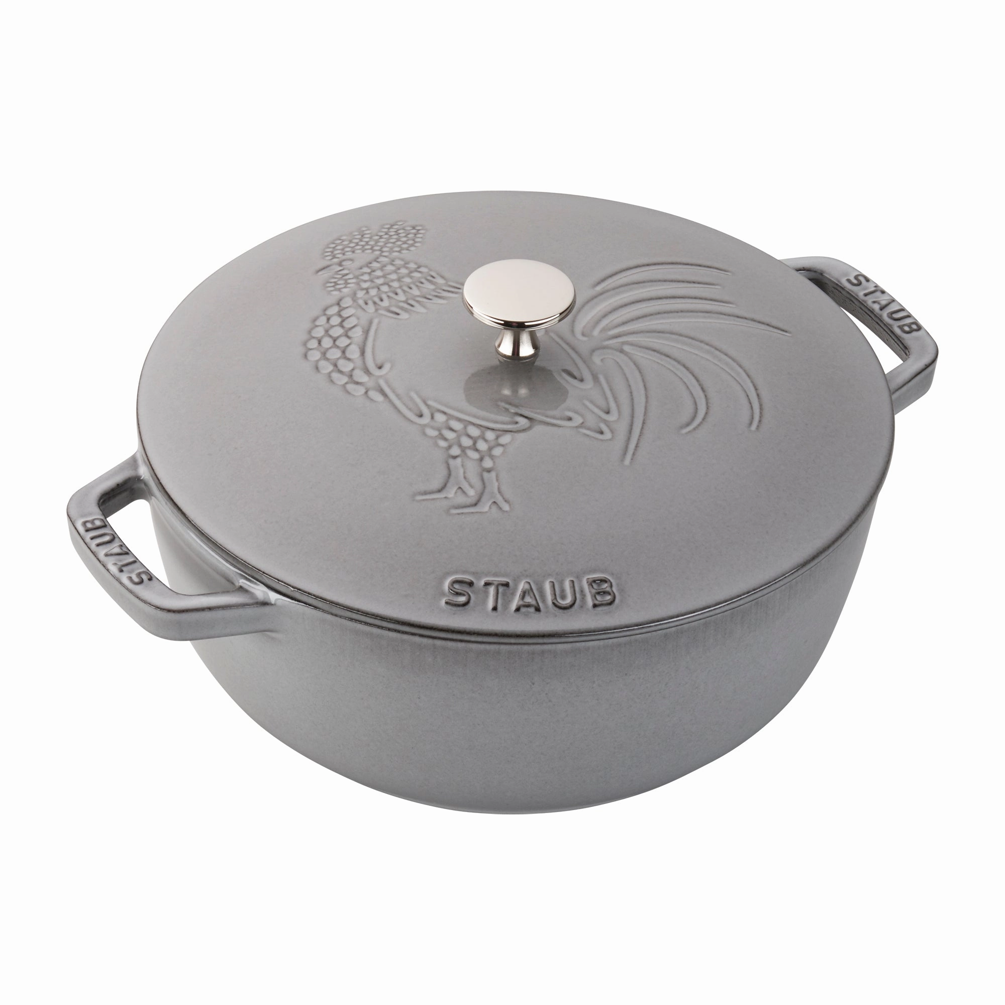 Staub Cast Iron 3.75-qt Essential French Oven Rooster Cookware holiday sale
