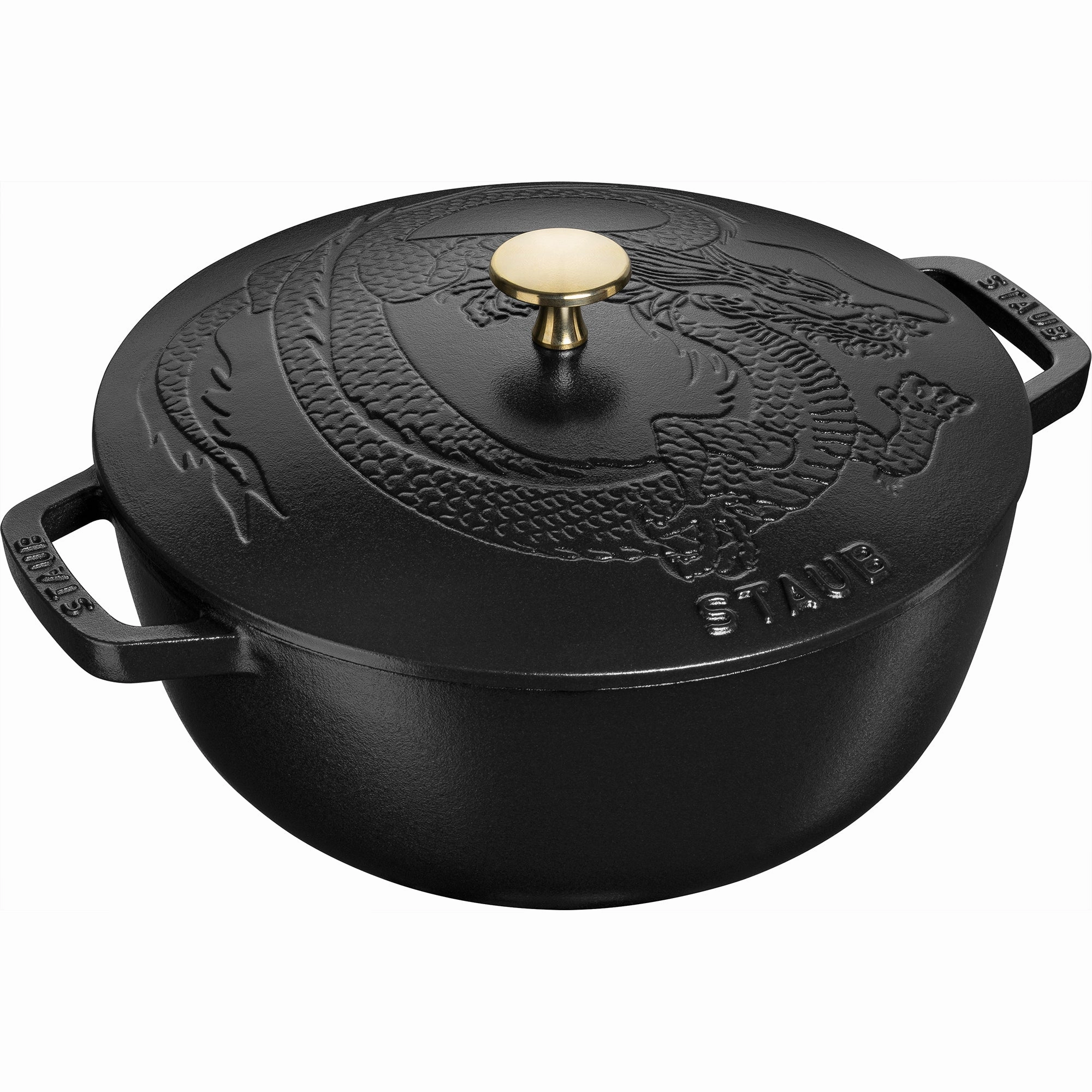 Staub Cast Iron 3.75-qt Essential French Oven with Dragon Lid - Cherry