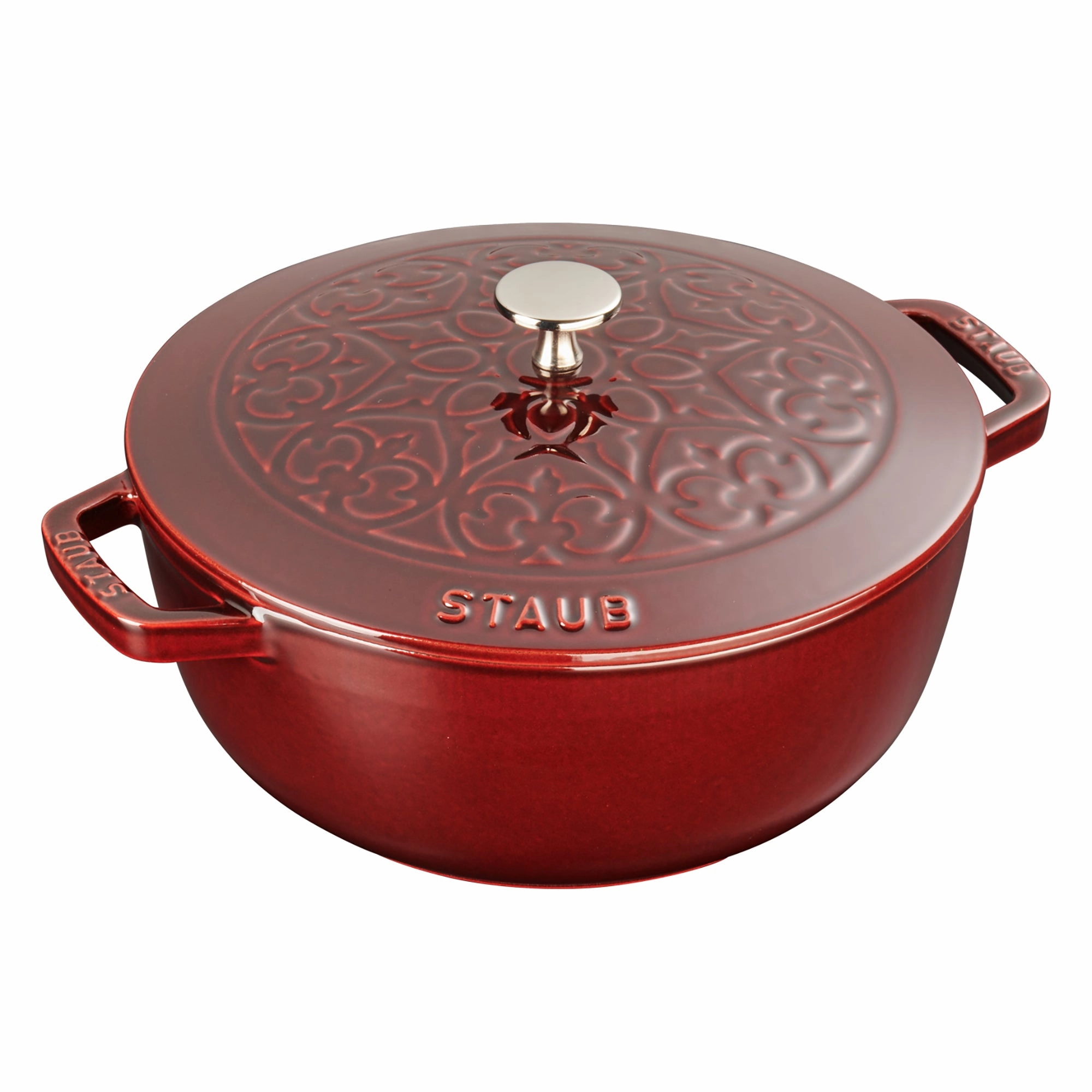 Staub Cast Iron 3.75-qt Essential French Oven with Lilly Lid