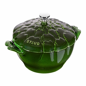 Staub Cast Iron 3-qt Artichoke Cocotte - Basil Cookware online kitchen sale