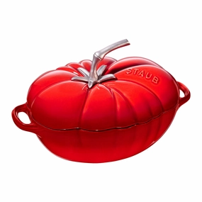 Staub Cast Iron 3-qt Tomato Cocotte Cookware holiday sale