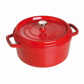 Staub Cast Iron 4-qt Round Cocotte Cookware holiday sale