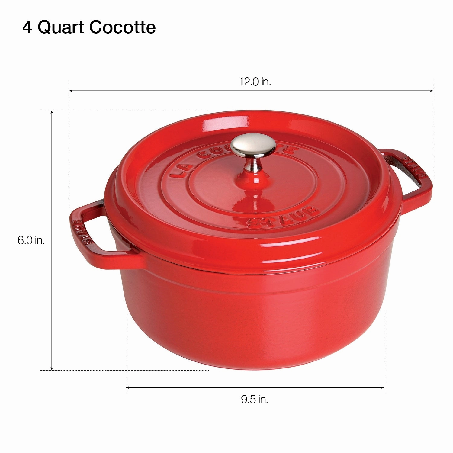 Staub Cast Iron 4-qt Round Cocotte