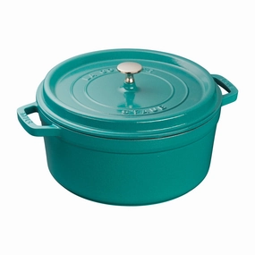 Staub Cast Iron 5.5-qt Round Cocotte Cookware holiday sale