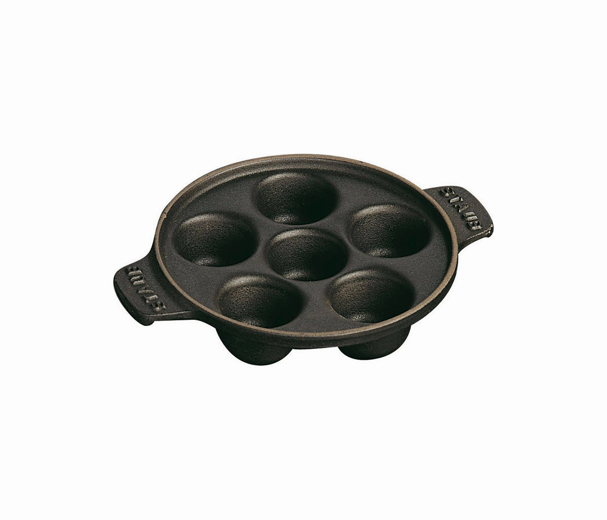 Staub Cast Iron 5.75-inch Escargot Dish with 6 holes - Matte Black Cookware holiday sale