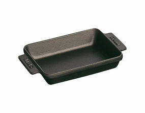 Staub Cast Iron 5.75-inch x 4.5-inch Mini Rectangular Baker - Matte Black Bakeware online promo