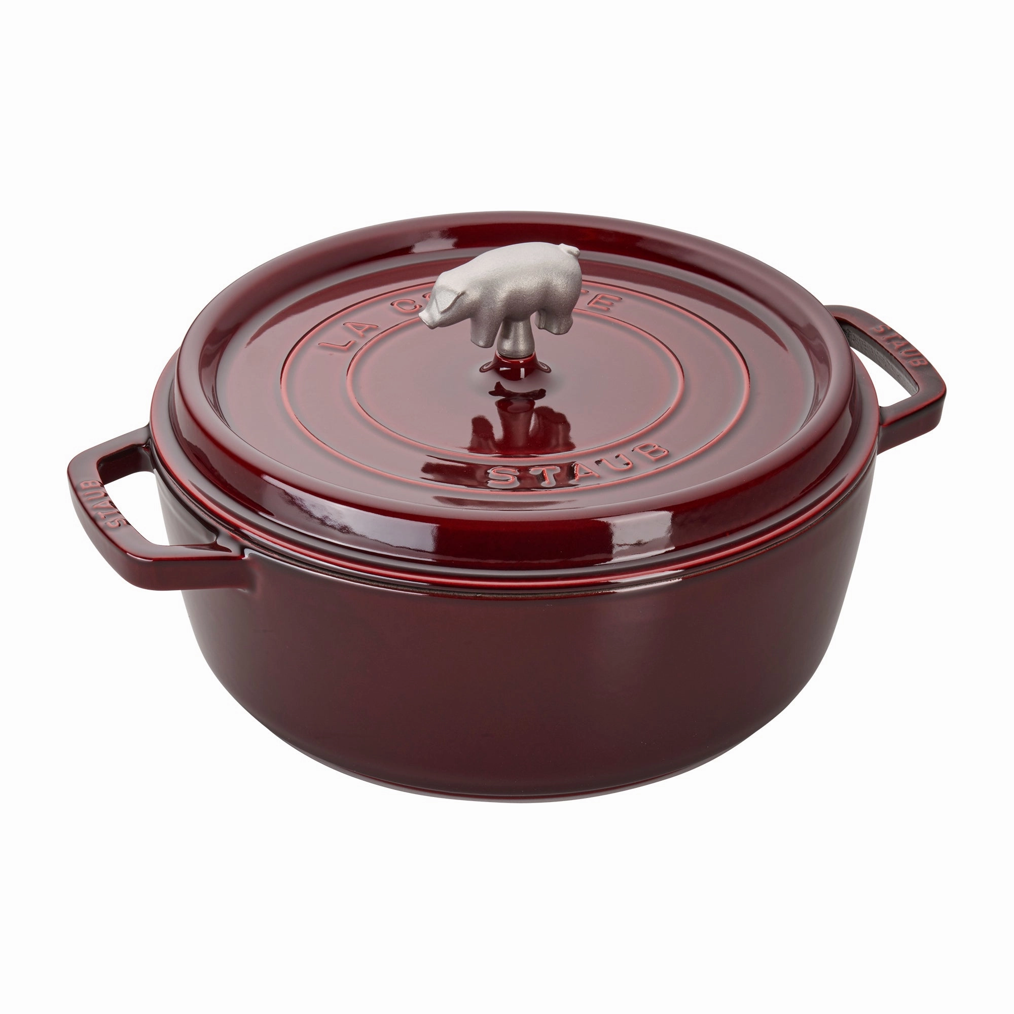 Staub Cast Iron 6-qt Cochon Shallow Wide Round Cocotte Cookware holiday sale