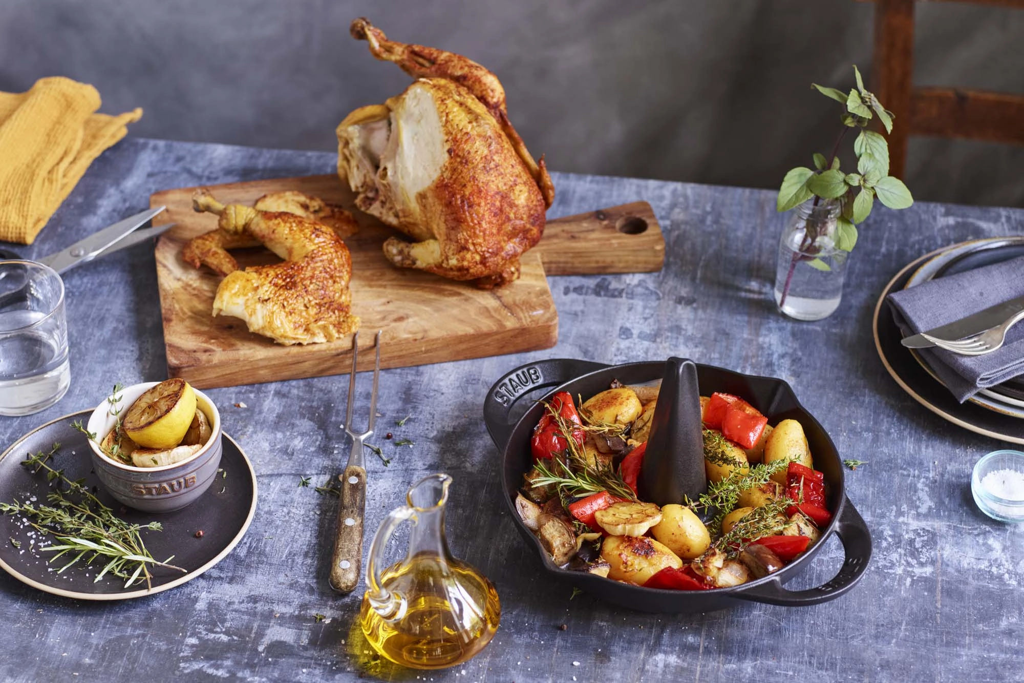 Staub Cast Iron 9.5-inch Vertical Chicken Roaster
