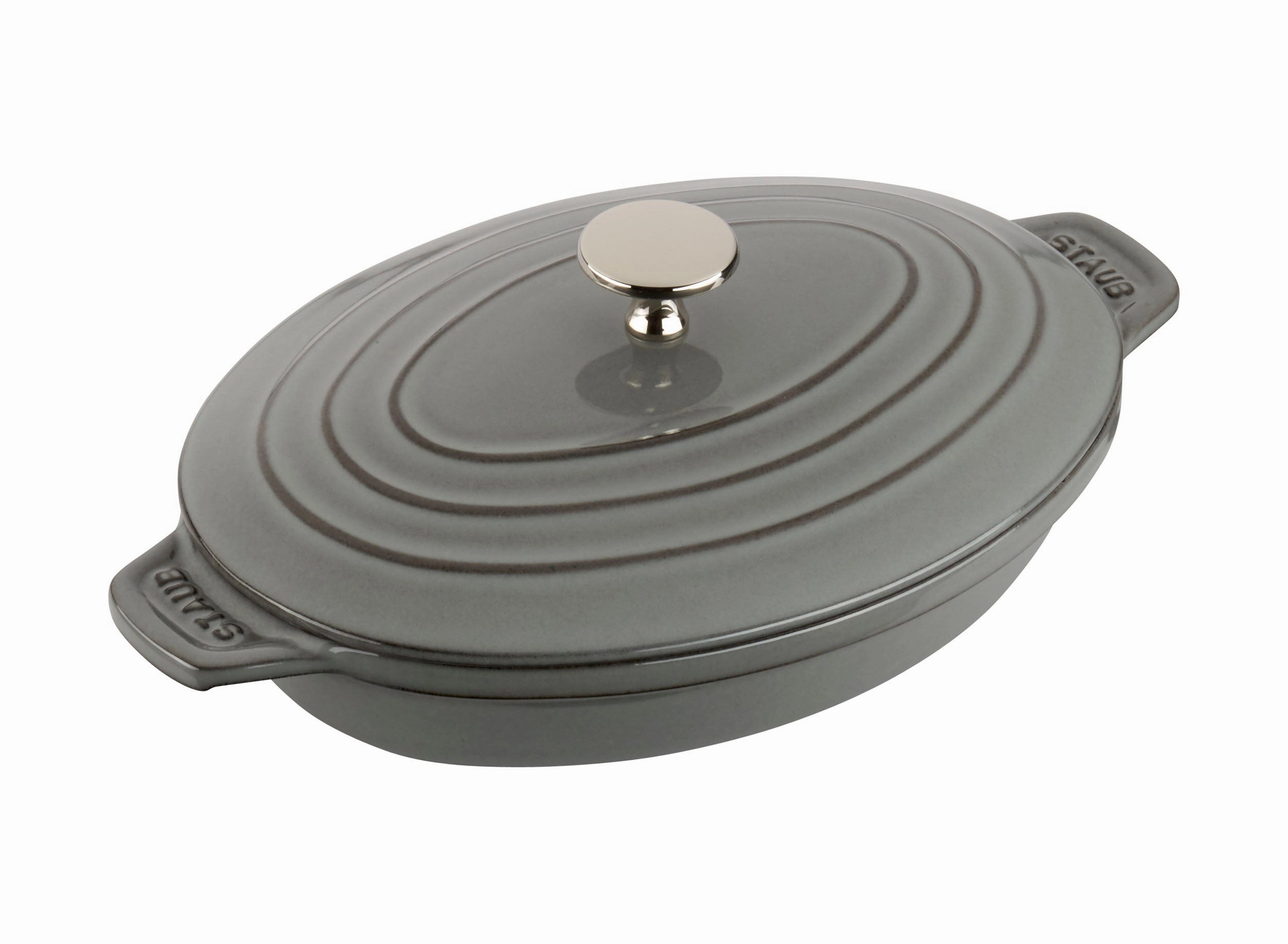 Staub Cast Iron 9-inch x 6.6-inch Oval Covered Baking Dish