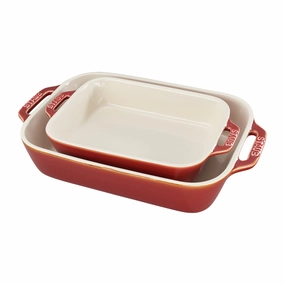 Staub Ceramic 2-pc Rectangular Baking Dish Set Bakeware online promo