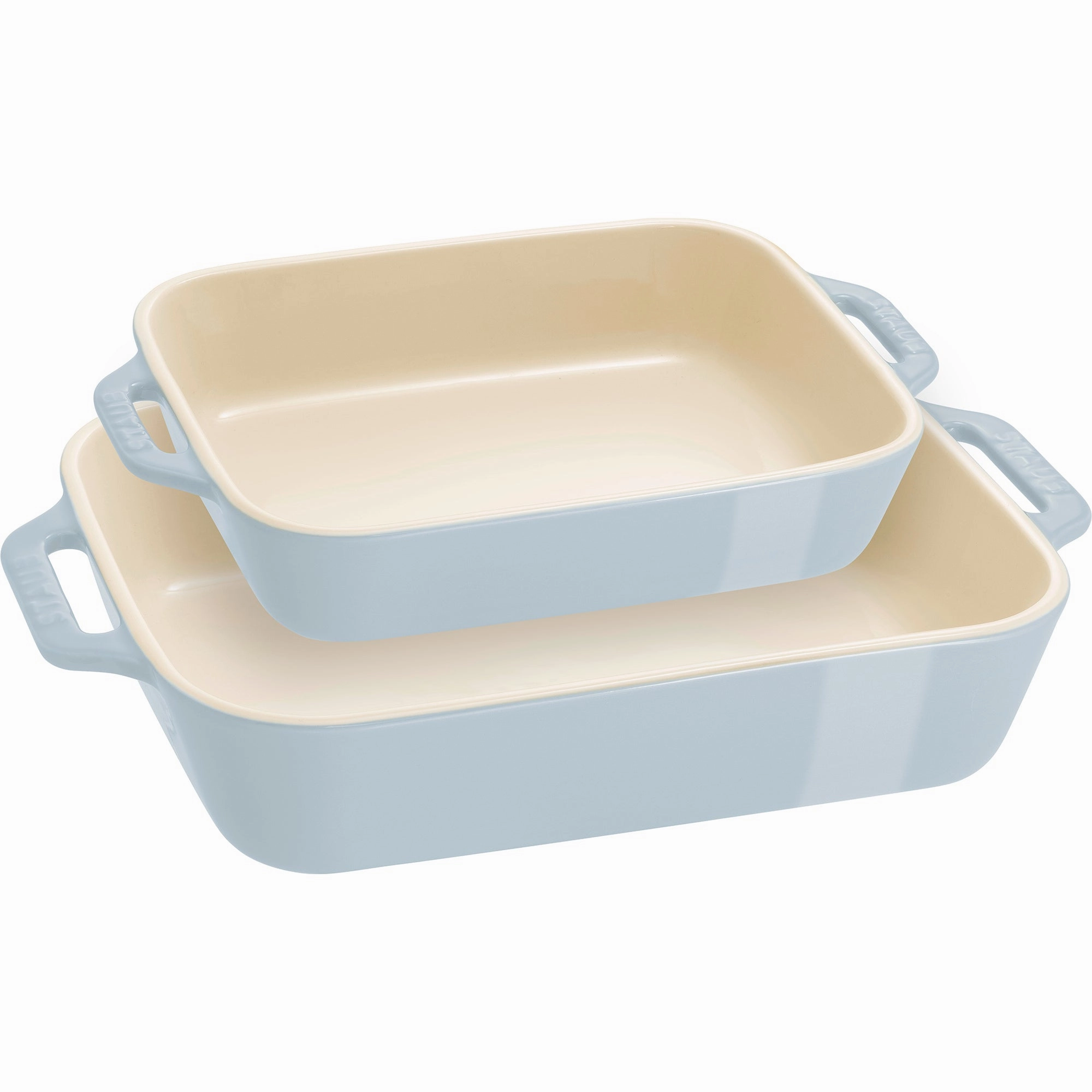Staub Ceramic 2-pc Rectangular Baking Dish Set Macaron Pastel