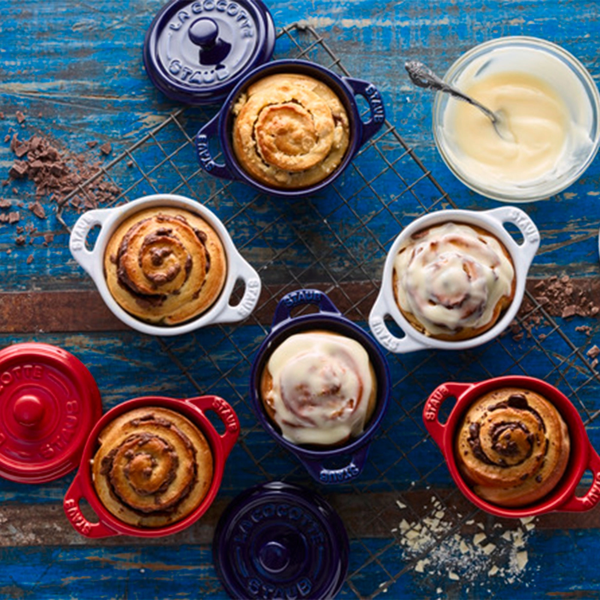 Staub Ceramic 3-pc Mini Round Cocotte Set