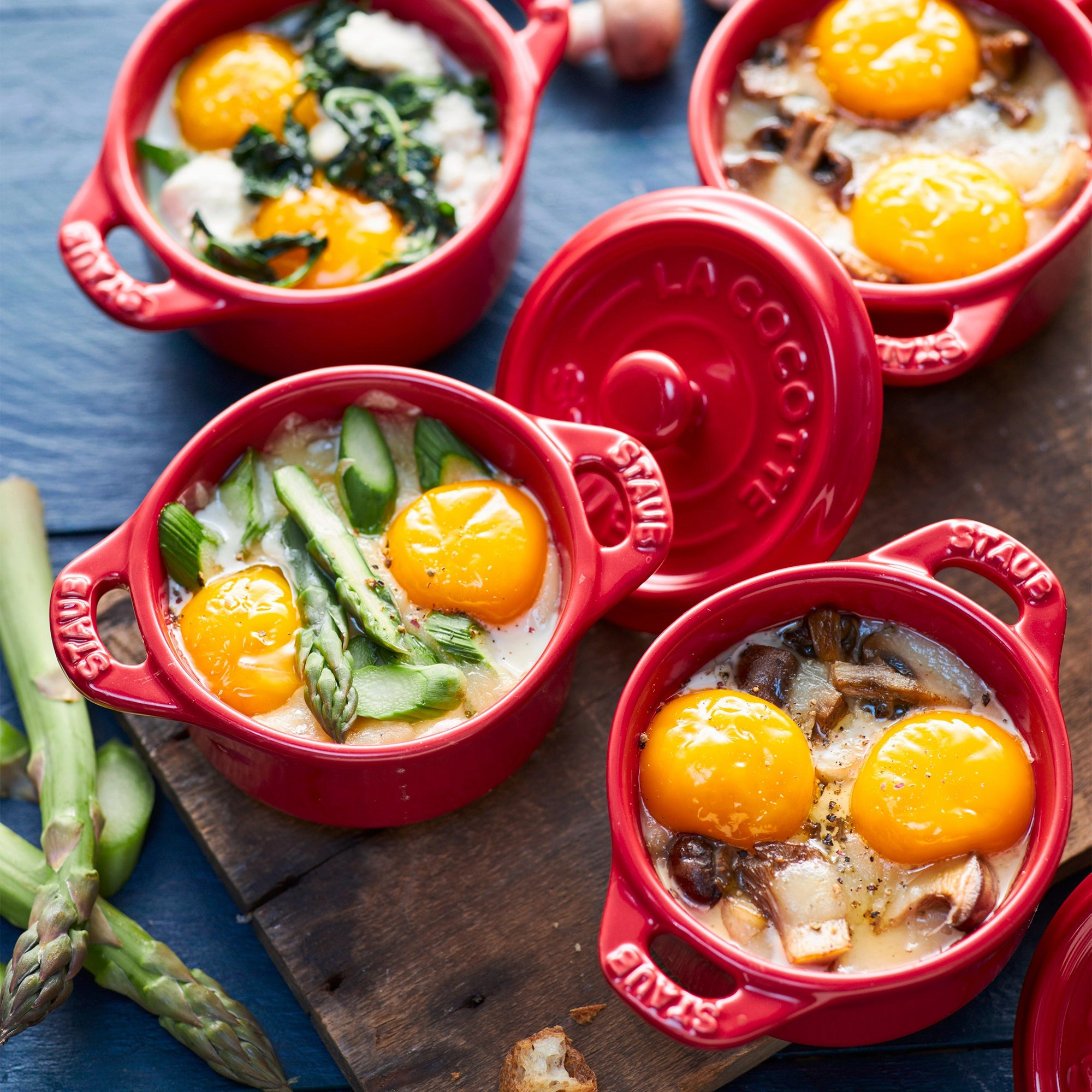 Staub Ceramic 3-pc Mini Round Cocotte Set