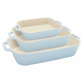 Staub Ceramic 3-pc Rectangular Baking Dish Set - Macaron Bakeware online promo