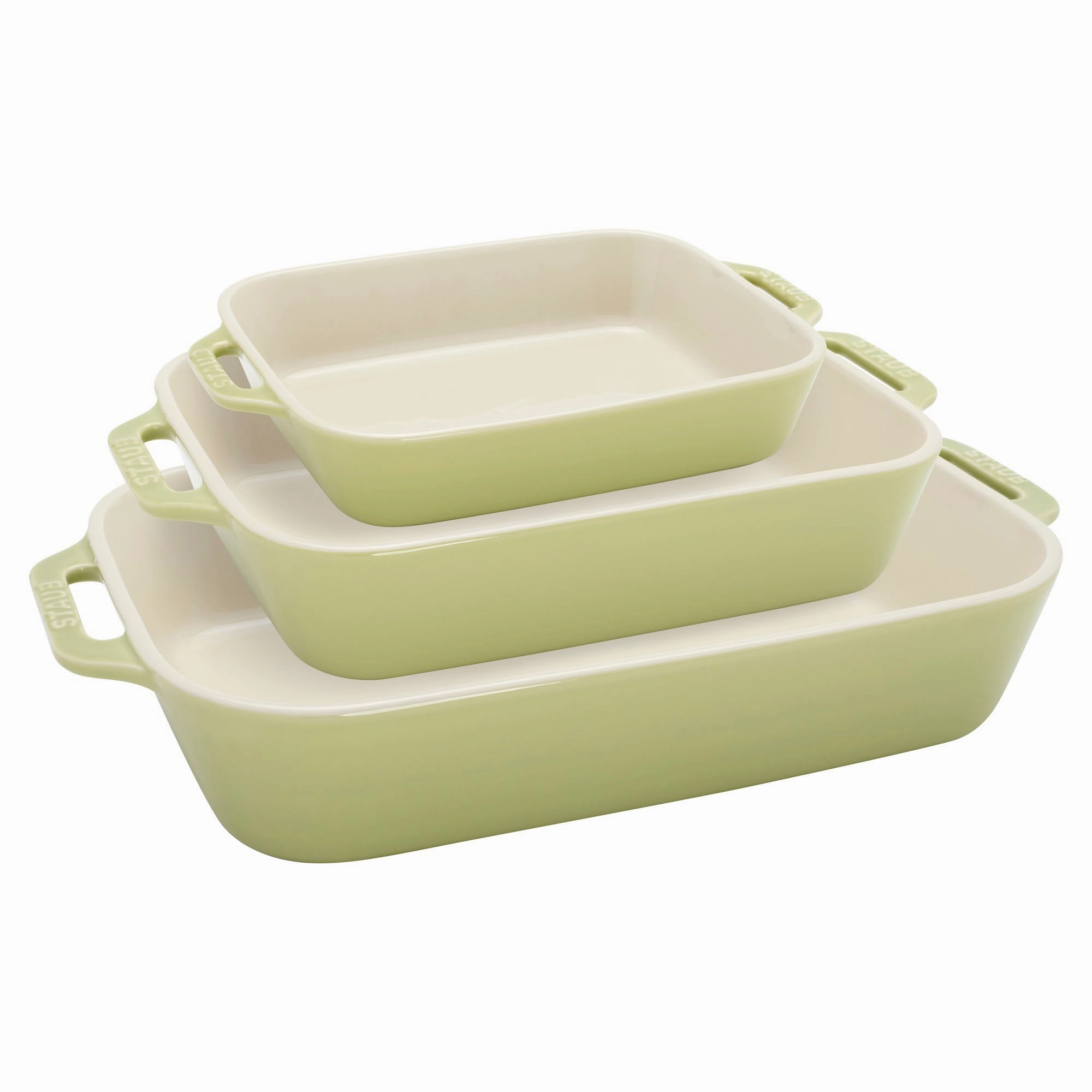 Staub Ceramic 3-pc Rectangular Baking Dish Set - Macaron