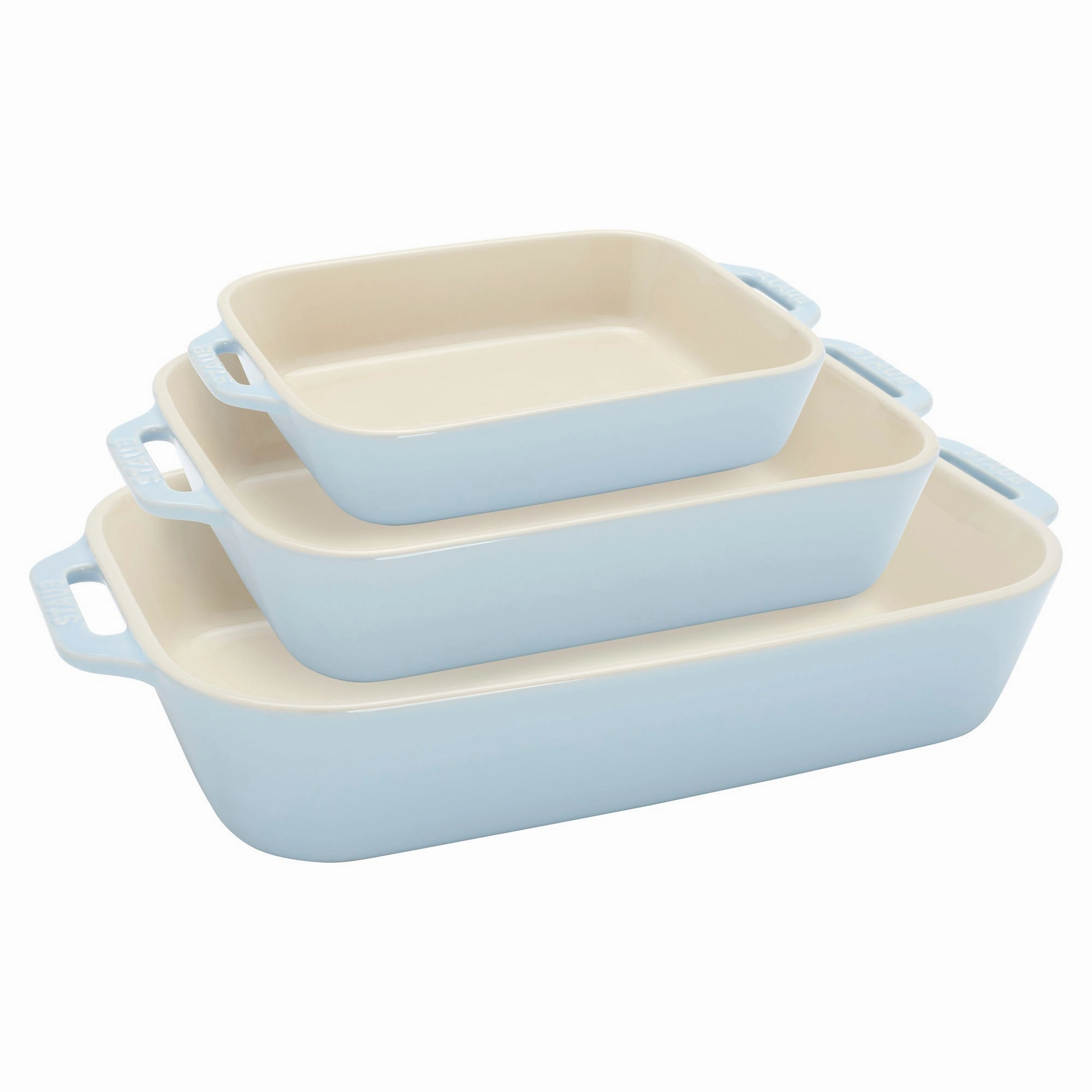 Staub Ceramic 3-pc Rectangular Baking Dish Set - Macaron Bakeware online promo