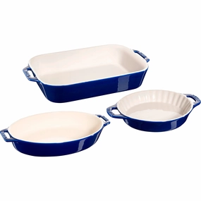 Staub Ceramics 3-pc Mixed Baking Dish Set Bakeware online promo