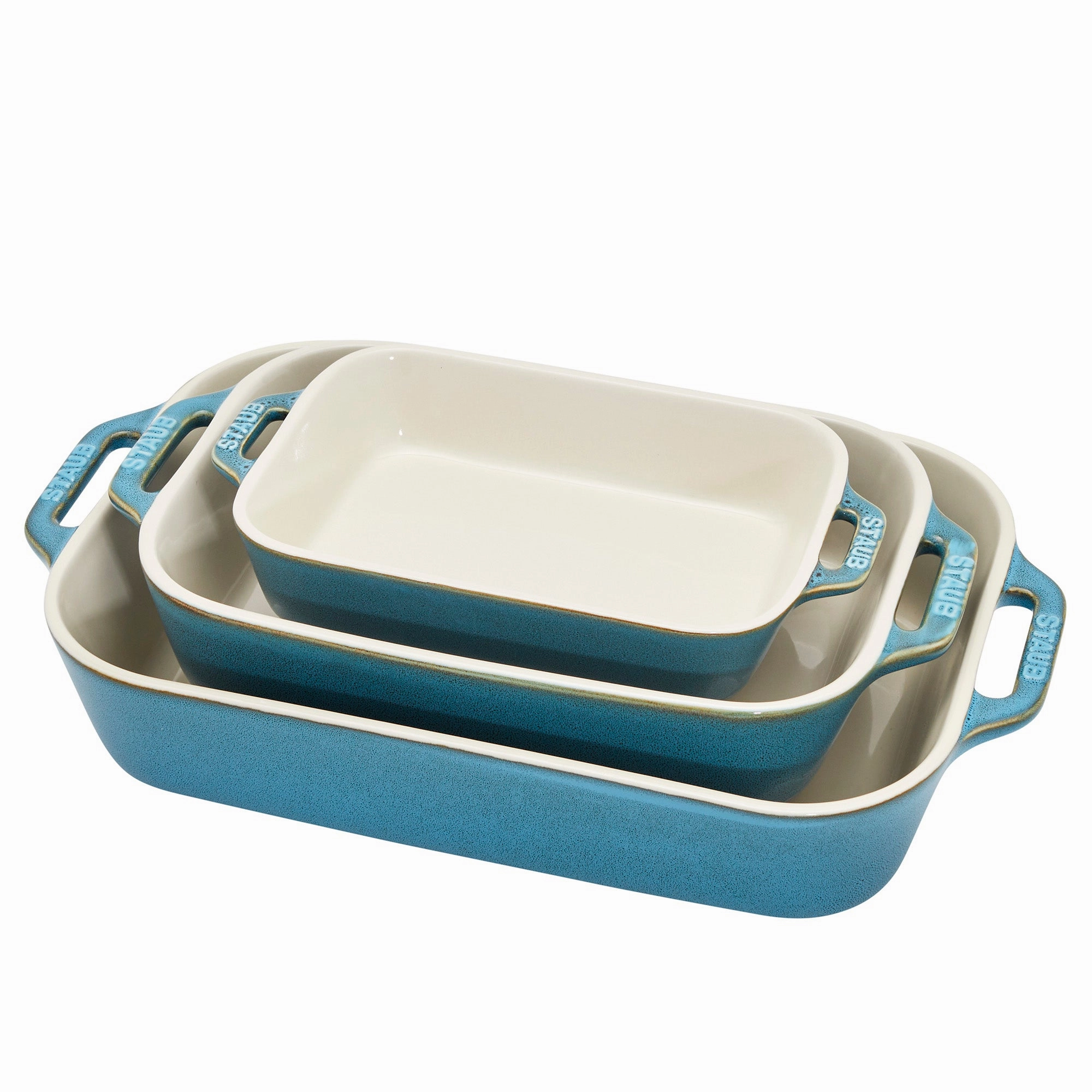 Staub Ceramics 3-pc Rectangular Baking Dish Set