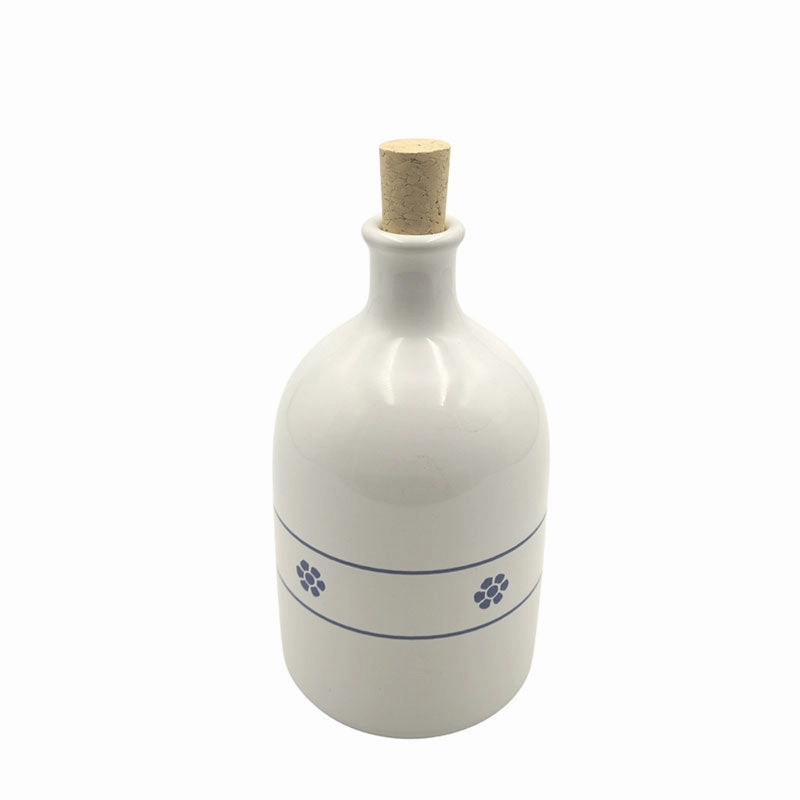 Stella Bianca Olive Oil Bottle, H17cm, White
