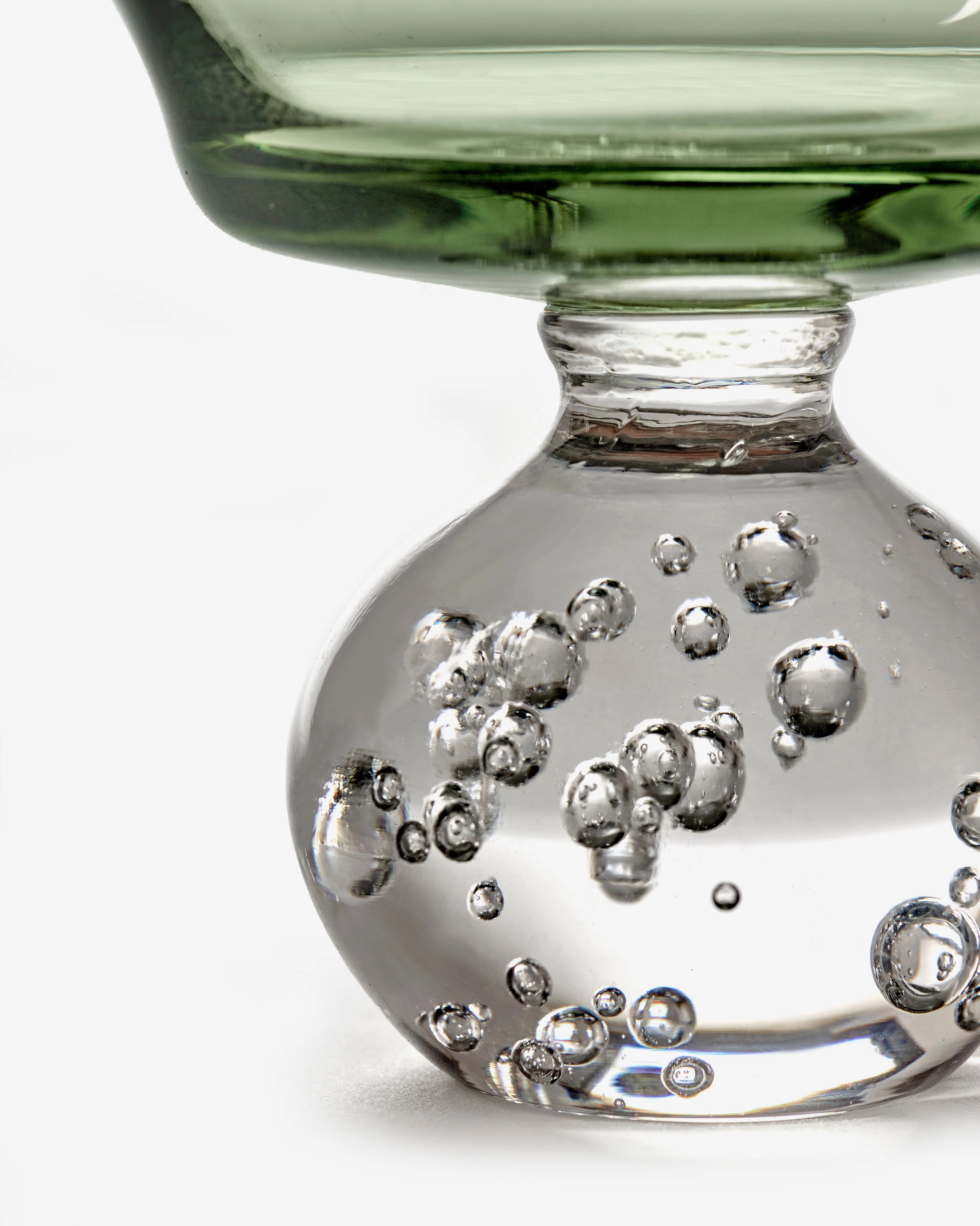 Stem glass M green Eternal snow Glassware Tableware discount