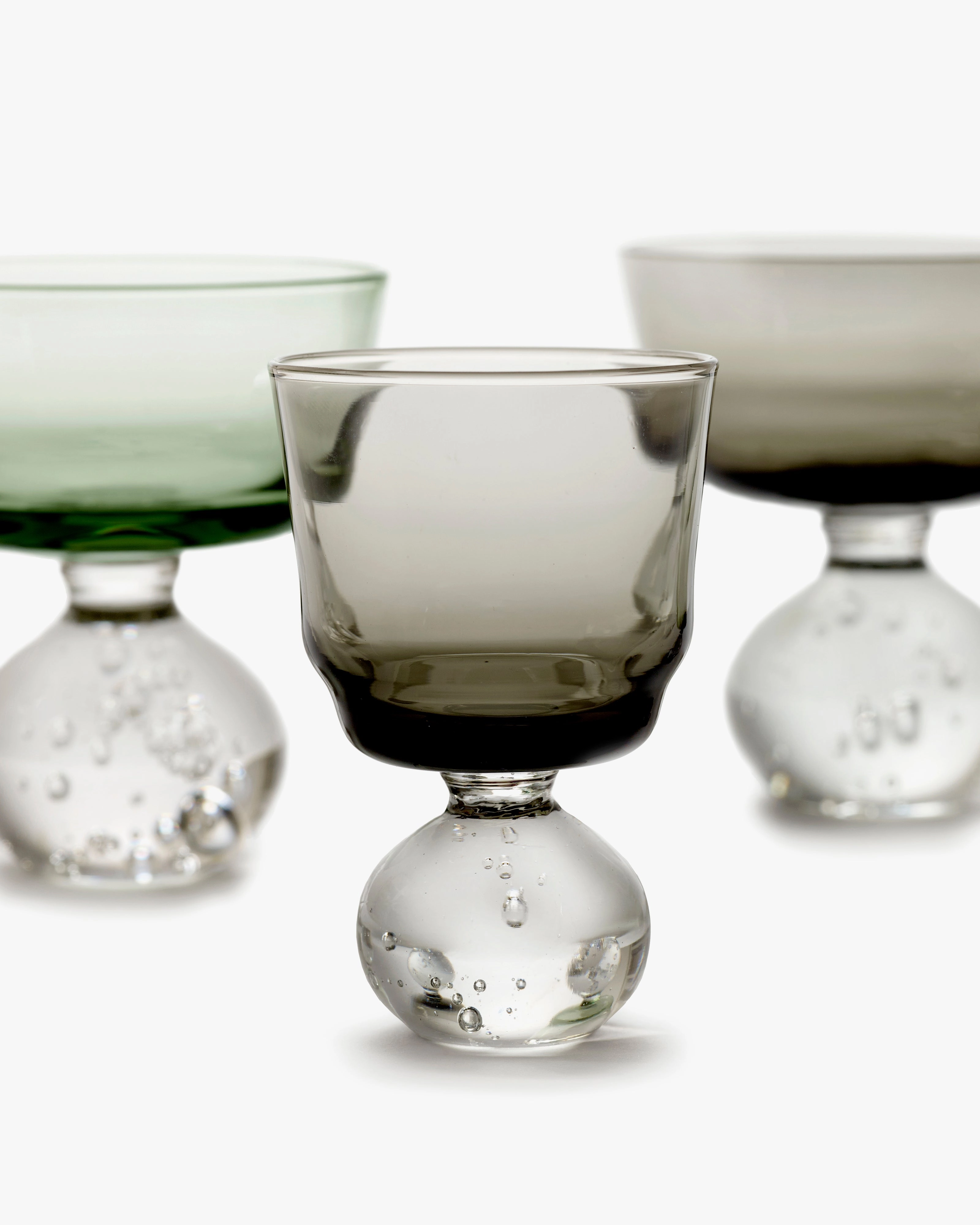 Stem glass M smokey gray Eternal snow Glassware Tableware discount