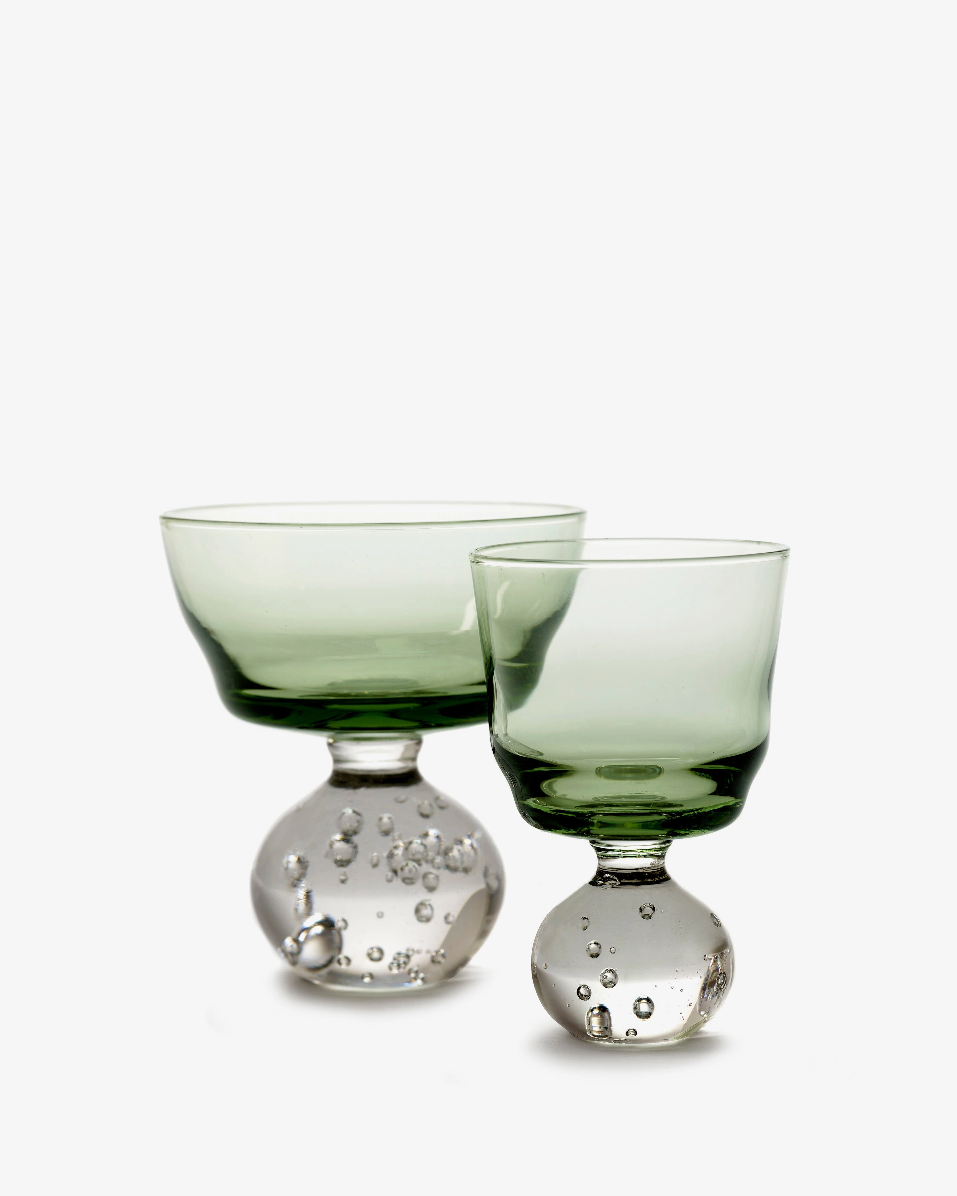 Stem glass S green Eternal snow Glassware Tableware discount