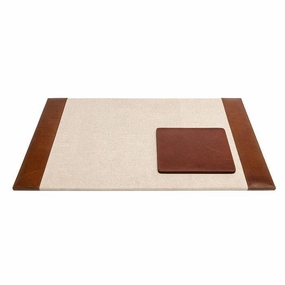 Stirling Tobacco Full-Grain Leather Desk Blotter Set Home Decor Office Organization Convenient shopping