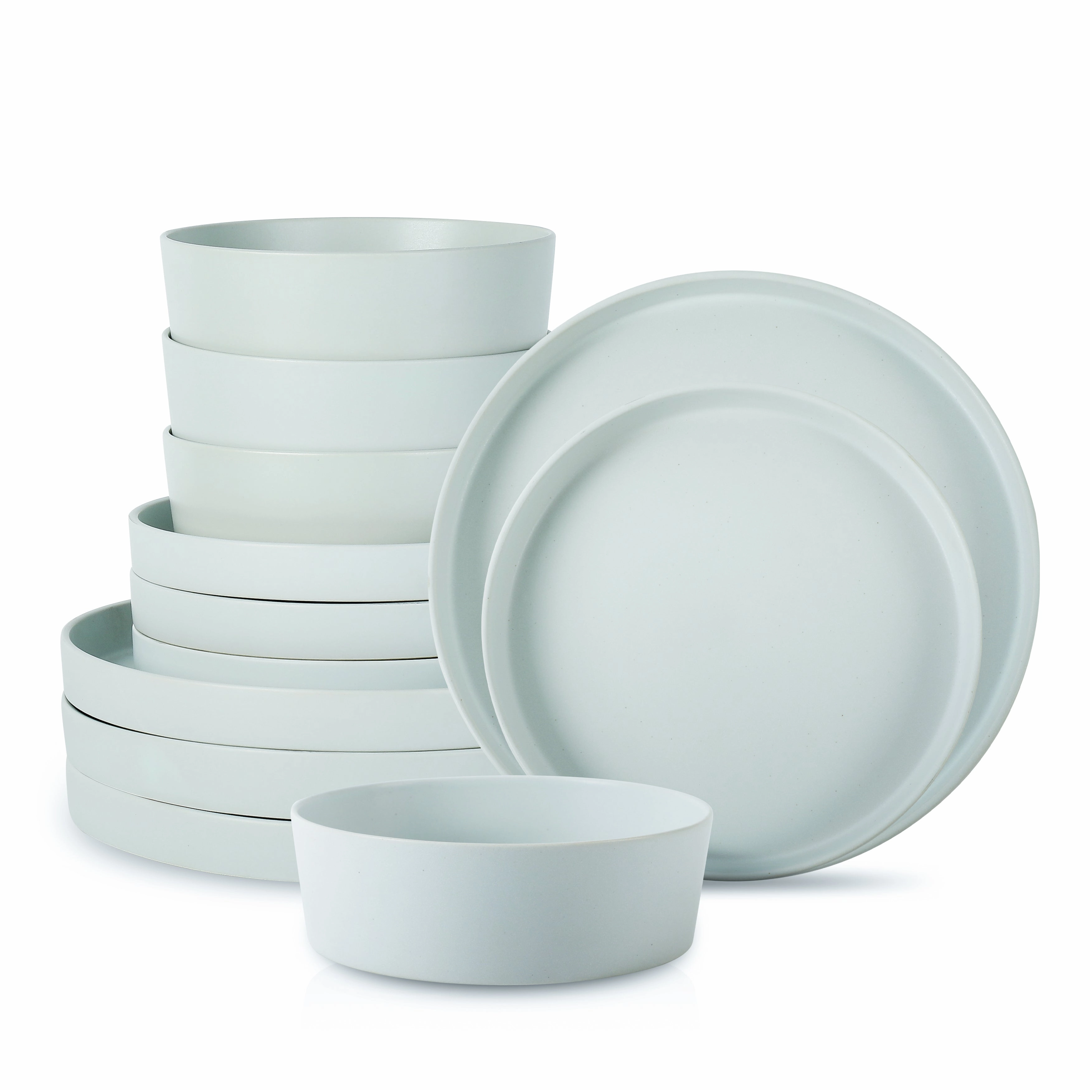 Stone by Mercer Project MODAN Stoneware 12-Piece Dinnerware Set
