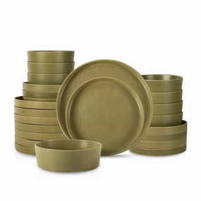 Stone by Mercer Project MODAN Stoneware 24-Piece Dinnerware Set Dinnerware clearance deals