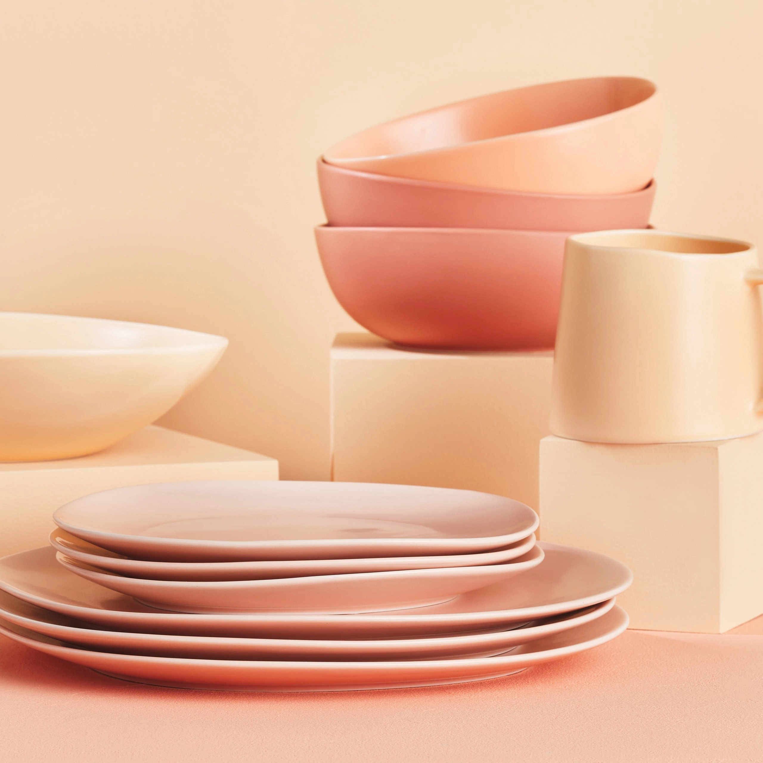 Stone Lain Delilah Porcelain Organic Shaped Dinner Plate Set of 6