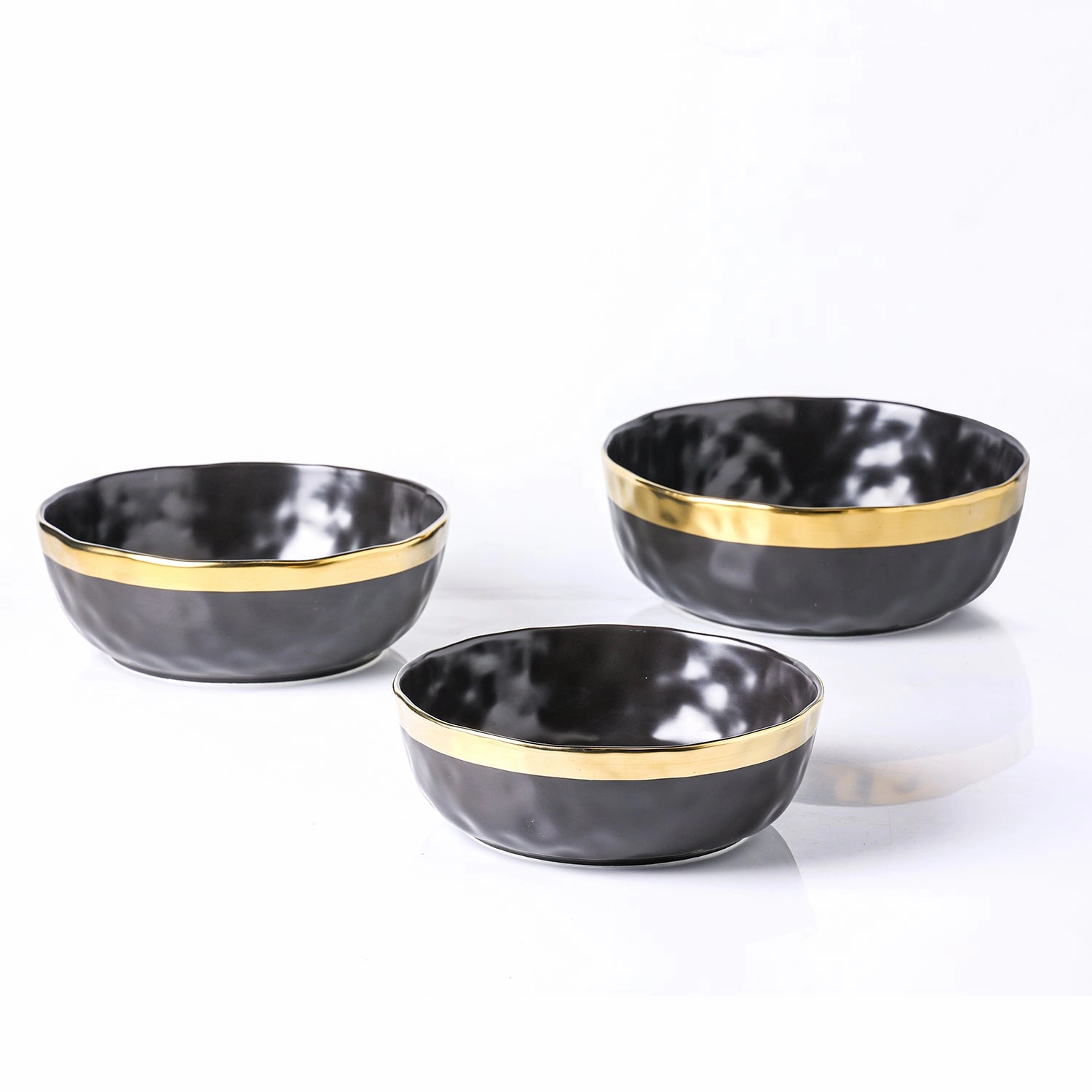 Stone Lain Florian Porcelain 3-Piece Round Bowl Service Set