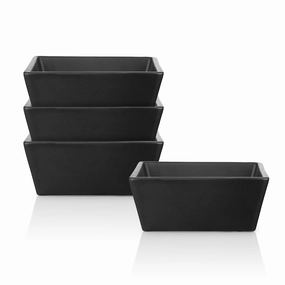 Stone Lain Grace Stoneware Square Bowl Set of 4 Dinnerware clearance deals
