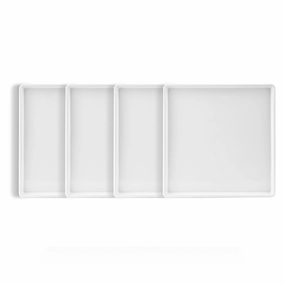 Stone Lain Grace Stoneware Square Salad Plate Set of 4 Dinnerware clearance deals