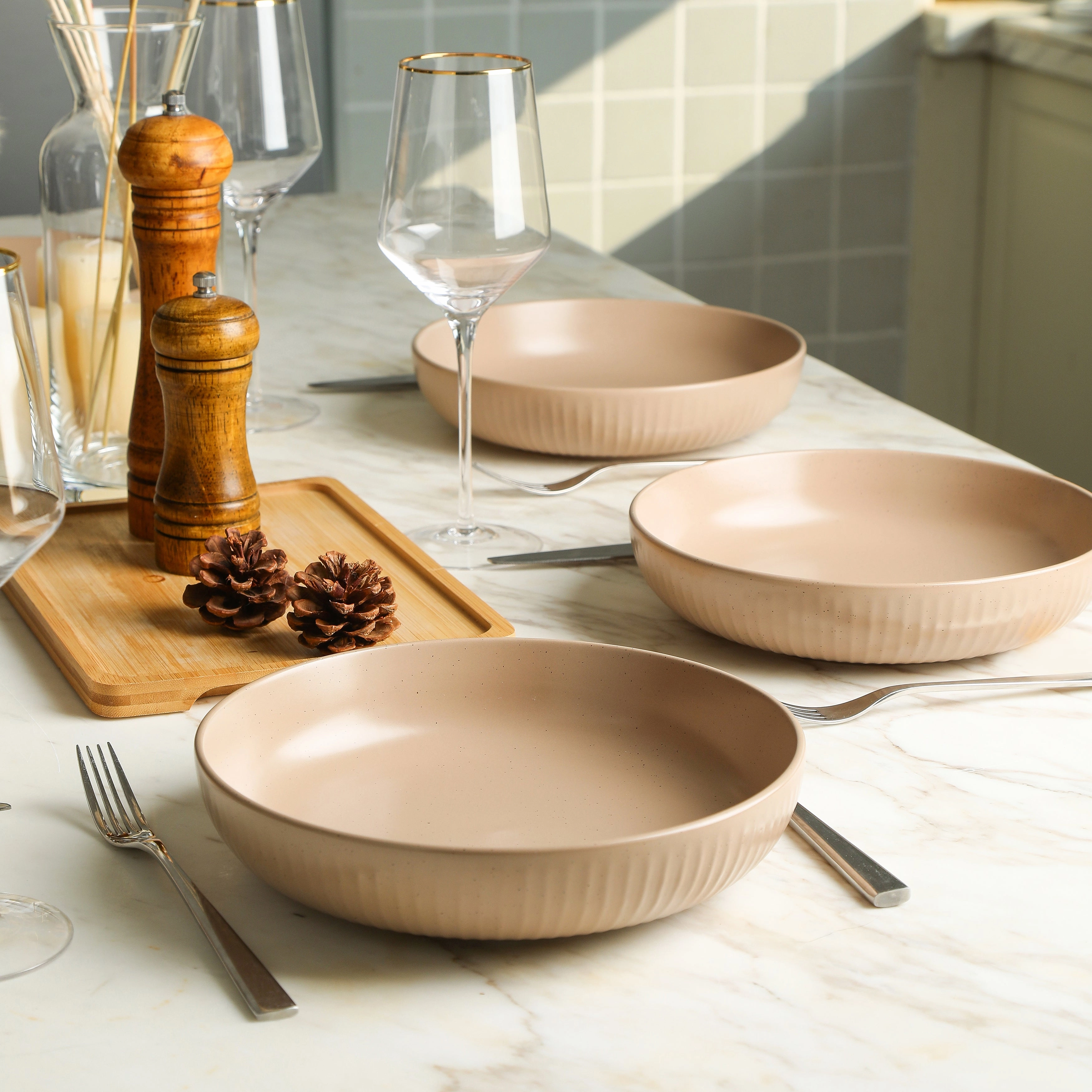 Stone Lain Logan Stoneware Pasta Bowl Set of 4