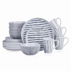 Stone Lain Nova Stoneware 16-piece Round Dinnerware Set Dinnerware clearance deals