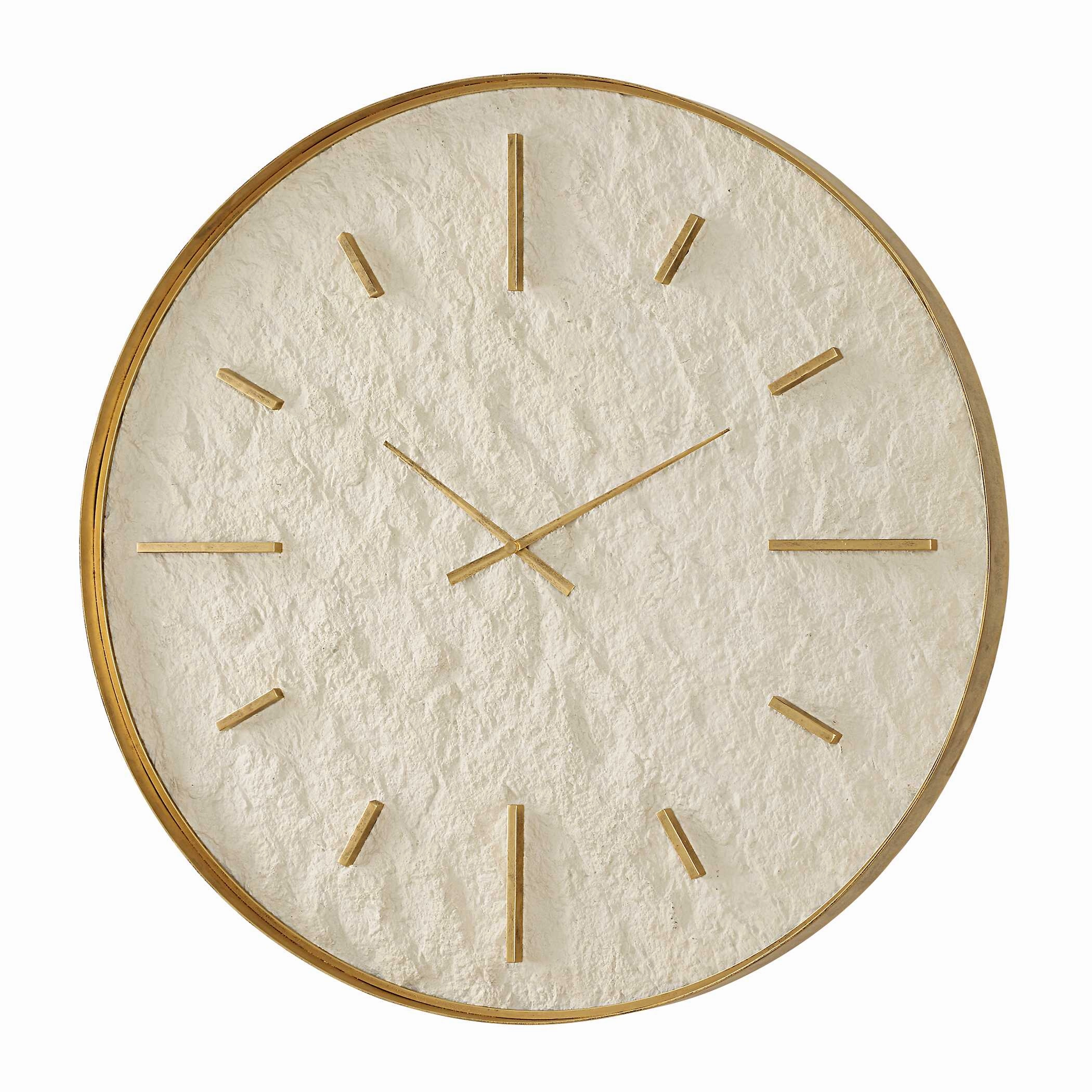 Stone Serenity Wall Clock Antique Gold Clocks decor discount