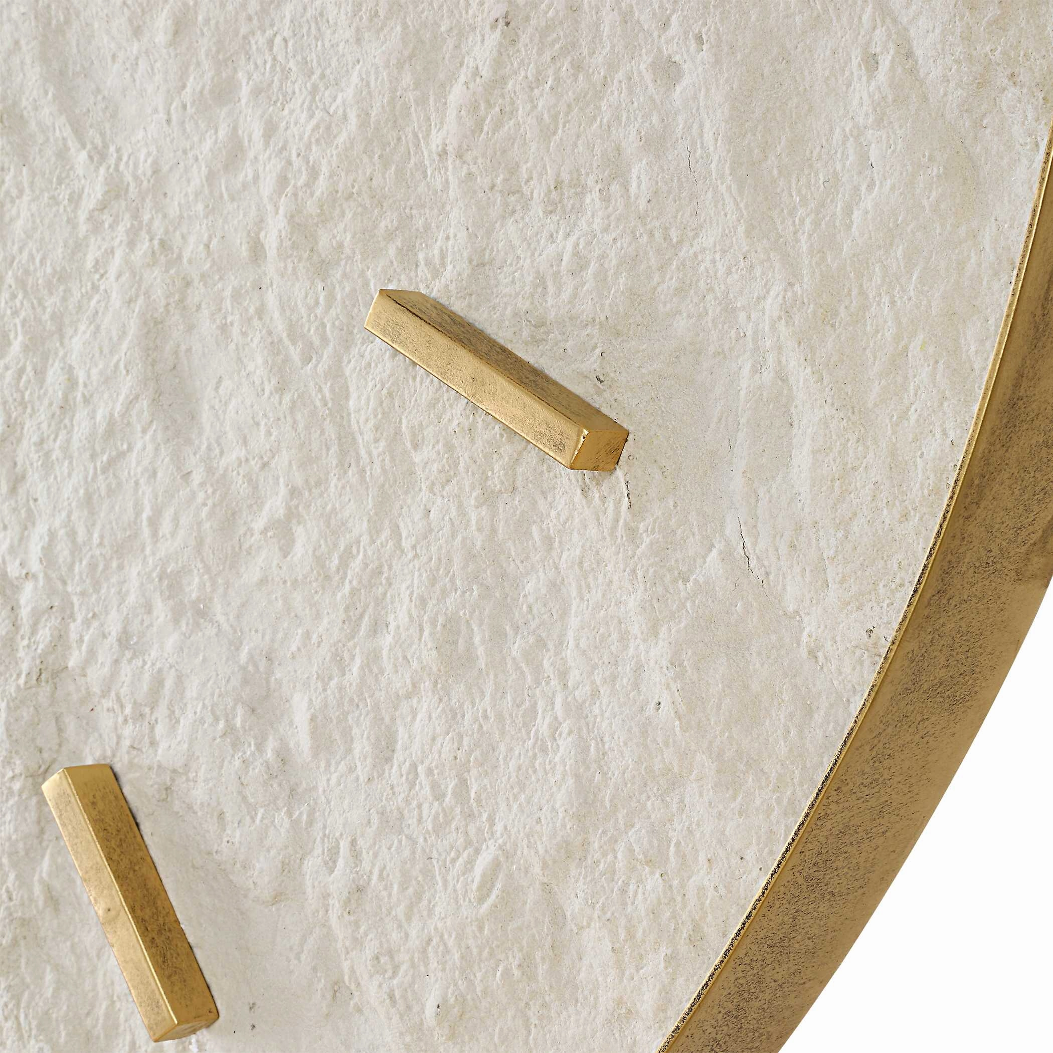 Stone Serenity Wall Clock Antique Gold Clocks decor discount
