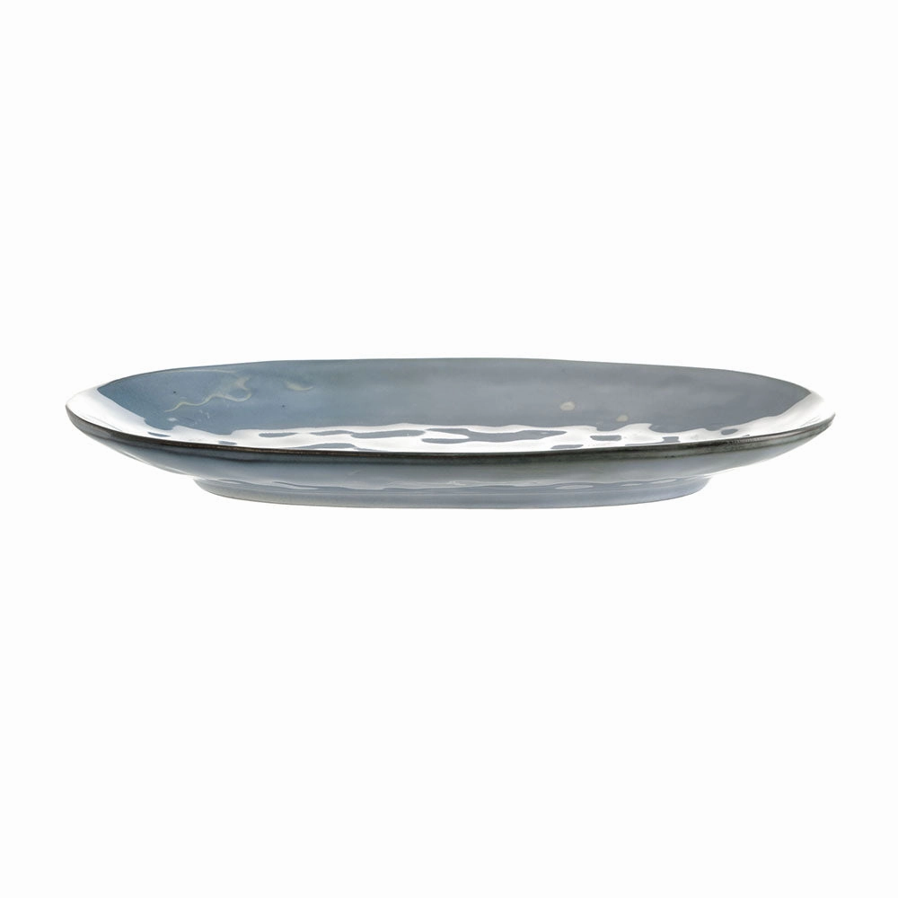 Stoneware Oval Platter Light Blue
