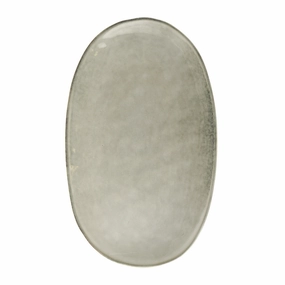 Stoneware Oval Platter Olive Green Serveware clearance shop