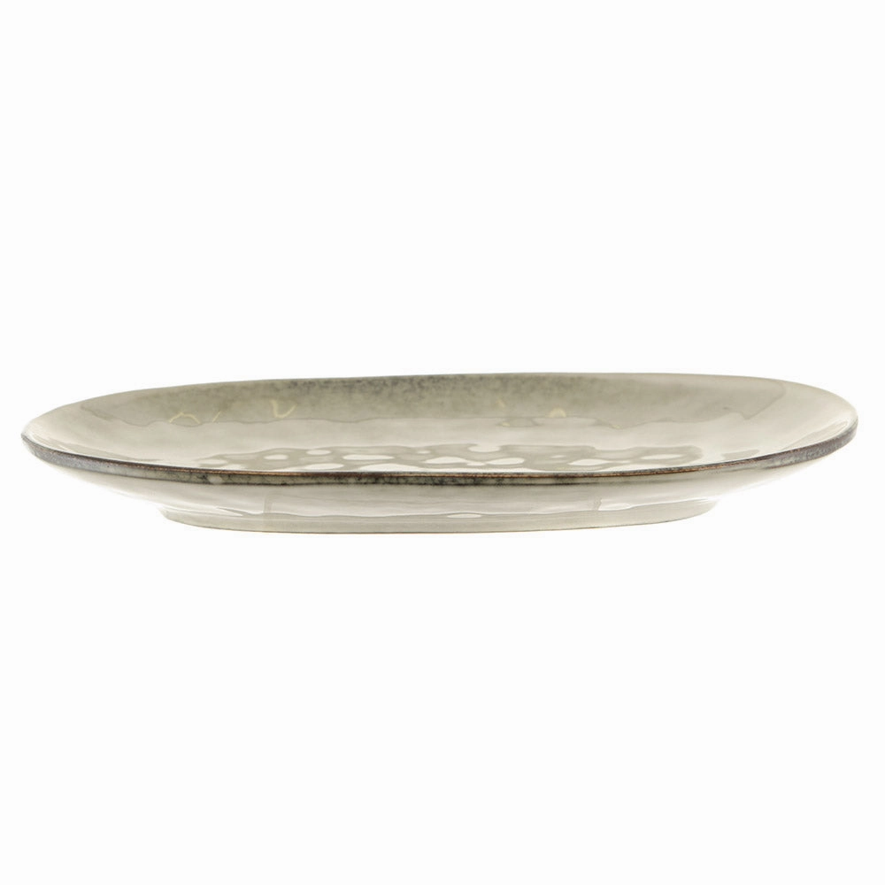 Stoneware Oval Platter Olive Green