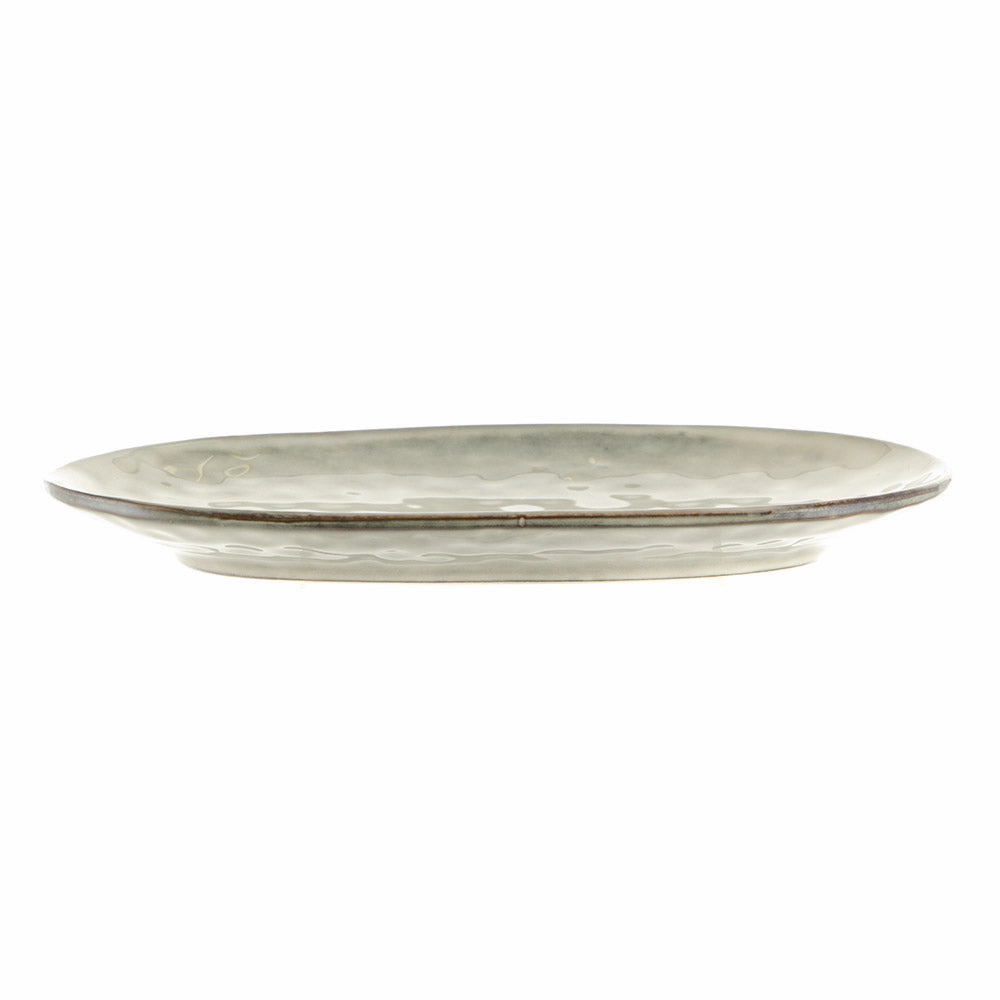Stoneware Oval Platter Olive Green