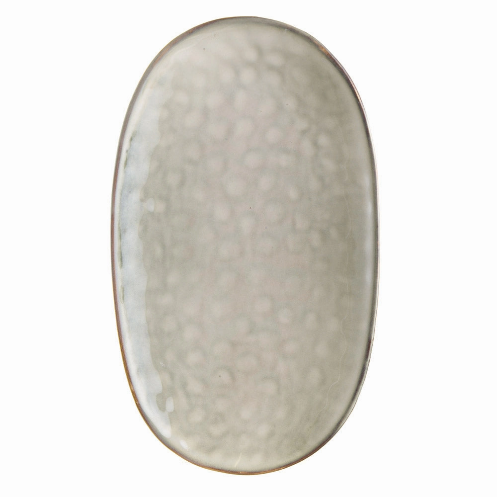 Stoneware Oval Platter Olive Green Serveware clearance shop